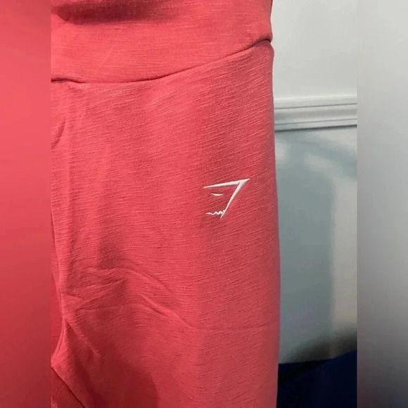 Gymshark Ruched Joggers Coral Pink Size small B2 - Picture 4 of 8